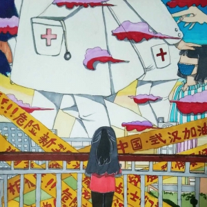 【人民戰(zhàn)“疫”文藝作品】“畫語”情深 共同戰(zhàn)“疫”